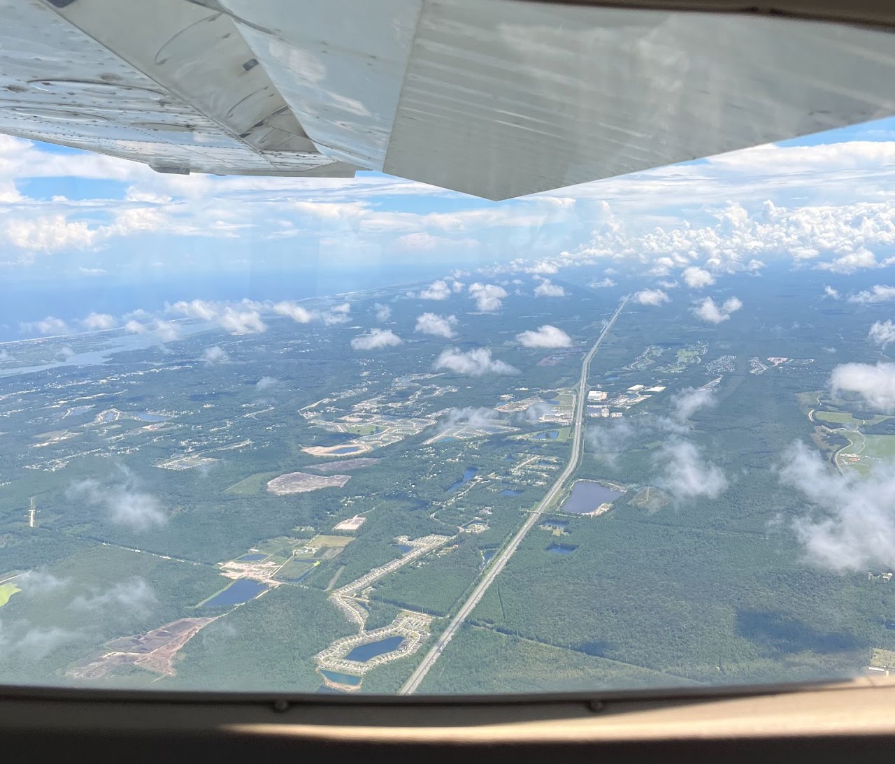 Aerial view from a discovery flight over Central Florida